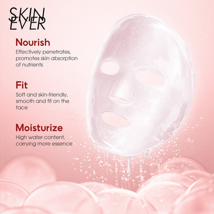 SKIN EVER Acerola Cherry Mask Pack Box of 7 Pieces Hydrating Moisturizing Nourishes Bright Skin SK035Z