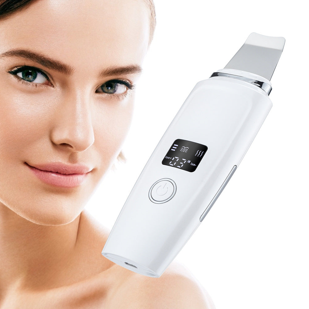 Hailicare Facial Ultrasonic Iontophoresis Export Skin Scraper LED LCD Screen Skin Scrubber