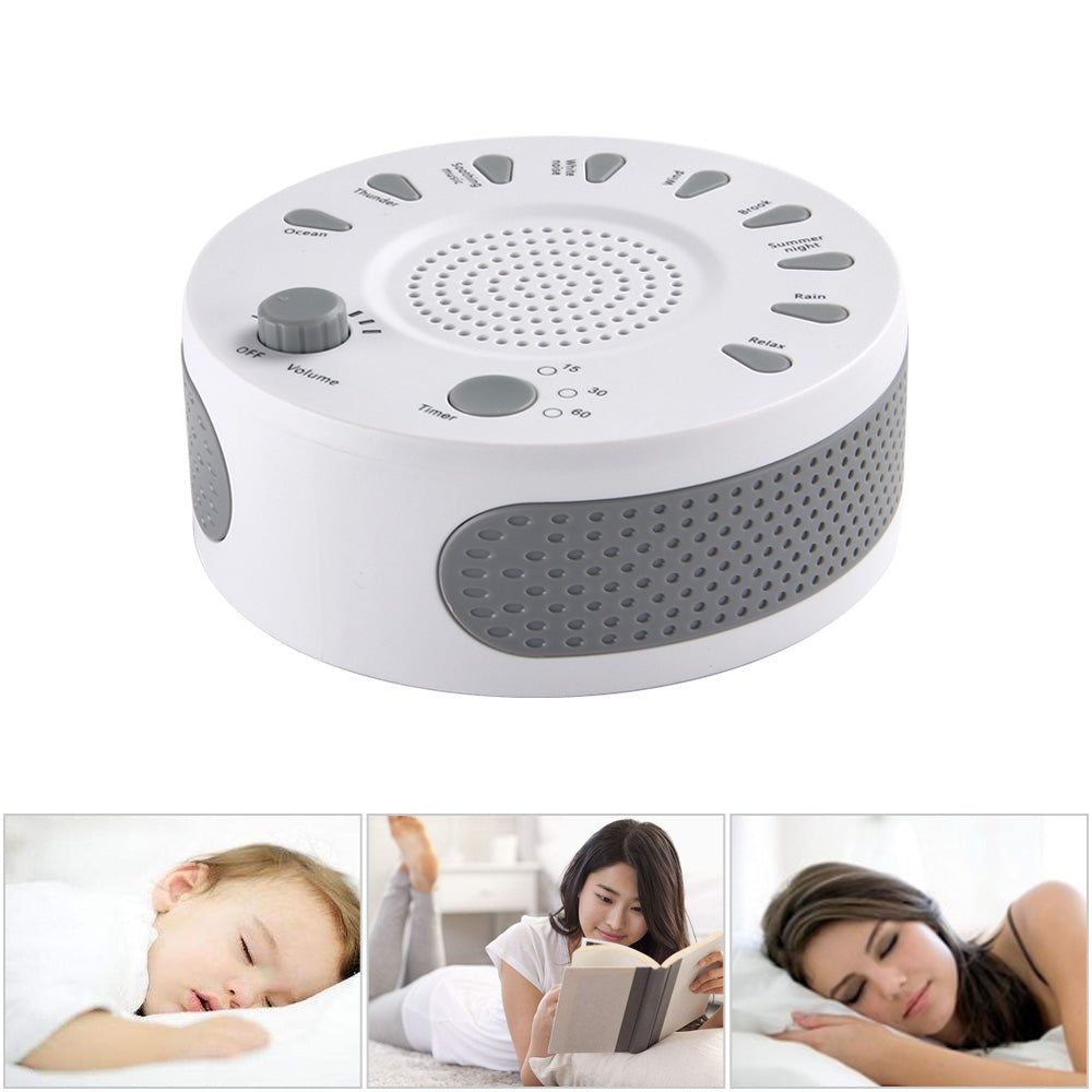 White Noise Baby Sleep Machine Soothers Rechargeable Sleep Helper with Nature Music Sound Machine for Sleep Relax Christmas Gift